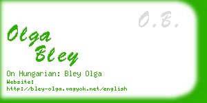 olga bley business card